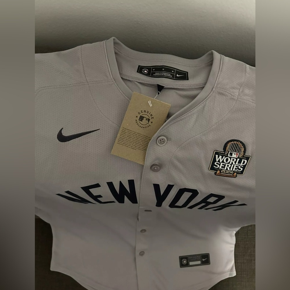 Nike Authentic NY Yankees Giancarlo Stanton World Series 2024 Jersey Men’s Sz M - Picture 5 of 8